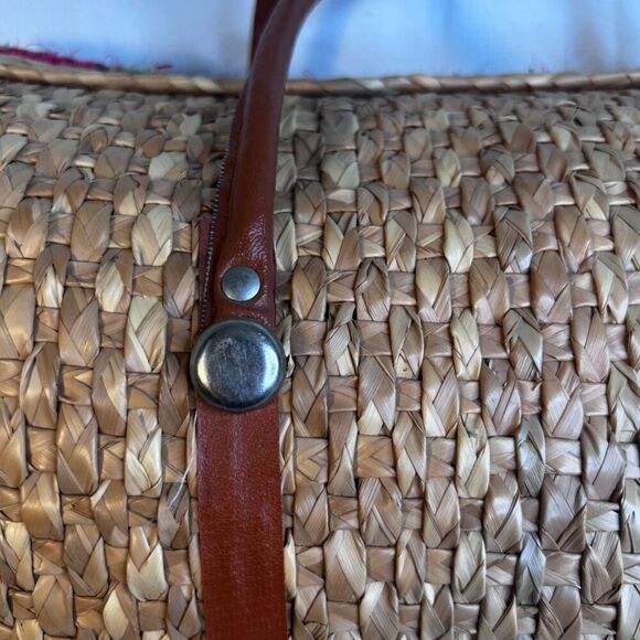 Tote Market Arm Bag Purse Large Woven Colorful Raffia Straw Beach Picnic Boho - Picture 11 of 12